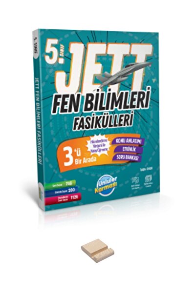 Ünlüler Karması 5. Sınıf Jett Fen Bilimleri Fasikülleri ve Telefon Standı