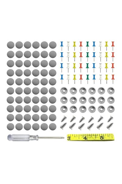 OEM Kit 60 capace, nituri pentru repararea tavanului auto, gri
