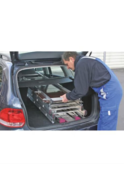 STRATEGIC Scara si schela din aluminiu profesionala 2x8 trepte cu platforma de lucru, inarcare maxima 150kg