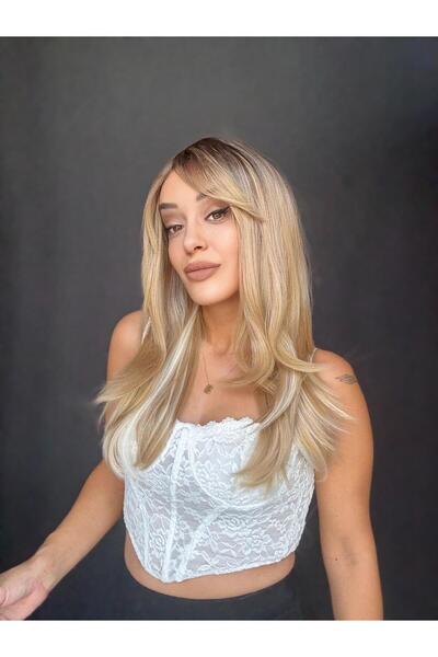 Suzan Peruk Ombreli Balköpüğü Platin peruk