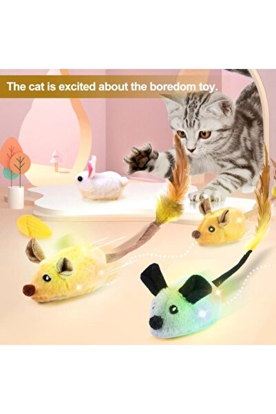 OEM Interactive Cat Toy, LED Mouse, Realistic Sounds, Multicolor