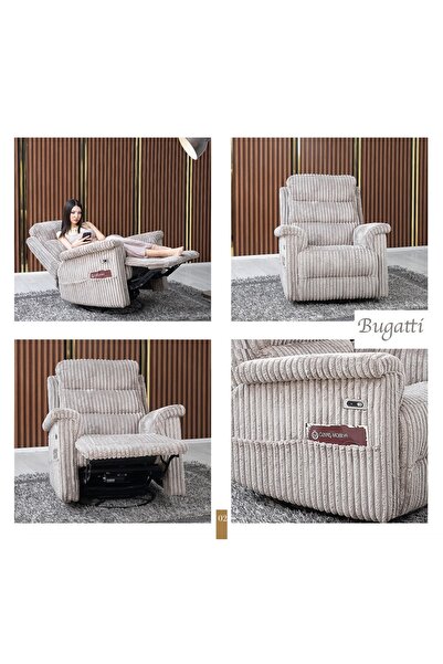 Nils Aksesuar Official Bugatti Elektrikli TV, Dinlenme ve Baba Koltuğu