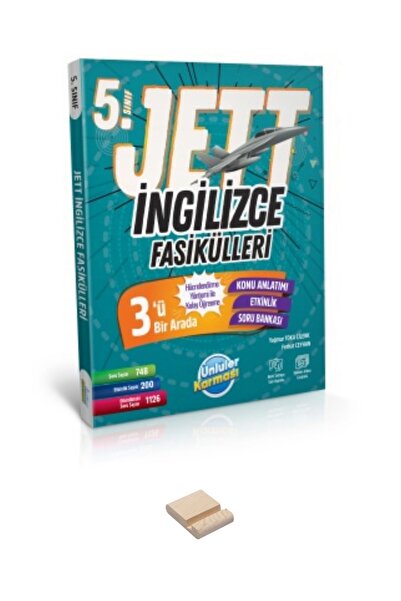 Ünlüler Karması 5. Sınıf Jett İngilizce Fasikülleri ve Telefon Standı