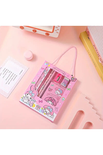 Redhead Sevimli Sanrio Mini Okul Gereçleri Kalem Silgi Kalemtıraş Cetvel Defter