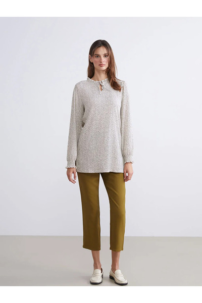 LC Waikiki Tied Neck Polka Dot Women's Tunic
