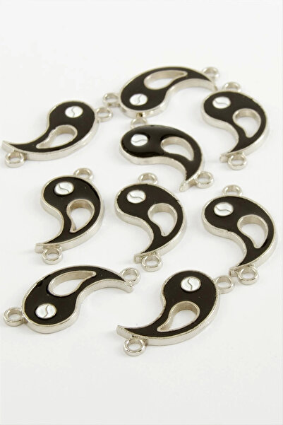 Eco Lounge Yin Yang Double Handle Enamel Bracelet and Pendant Apparatus 1 Piece