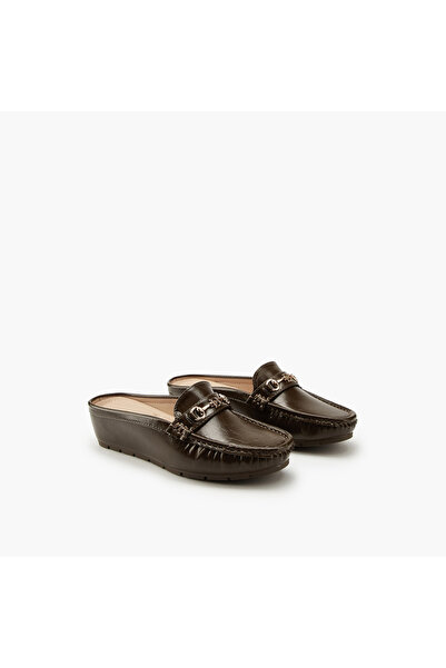Flora Bella by Shoexpress Horsebit Detail Slip-On Mules