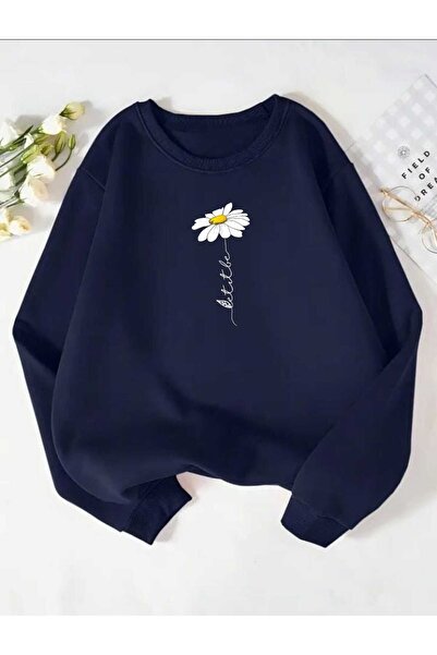 tkn your style Φούτερ Unisex με σχέδιο Daisy Print Trend Oversize