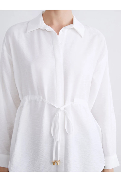 LC Waikiki Women's Shirt Tunic with Tie Detail