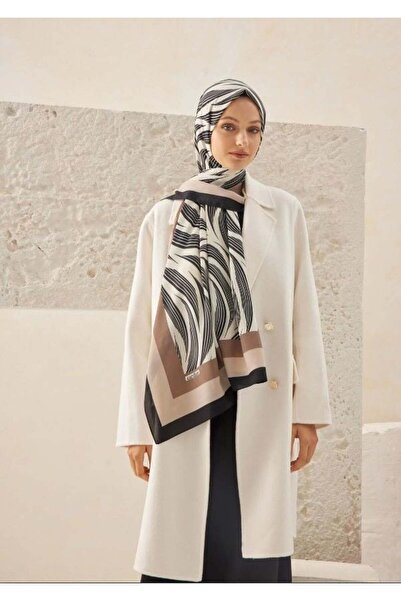 PİRAMİT كارديون شال حرير المدينة بنمط ملمس المنك
