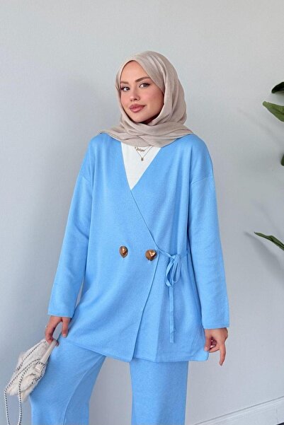 Şulemoda Giyim Lyon Merserize Takım Mavi