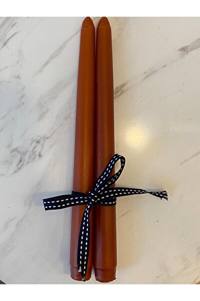 Dekordan House 2'li Şamdan Mumu (Konik) 25cm