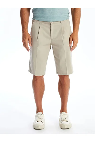 LC Waikiki Comfortable Fit Gabardine Men's Bermuda Shorts