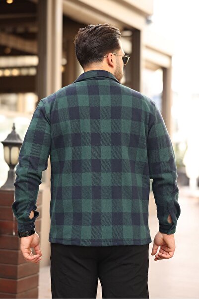 Artı1 Men's Relax Fit Comfortable Cut Lumberjack Checkered Single Pocket Winter a Quality Shirt