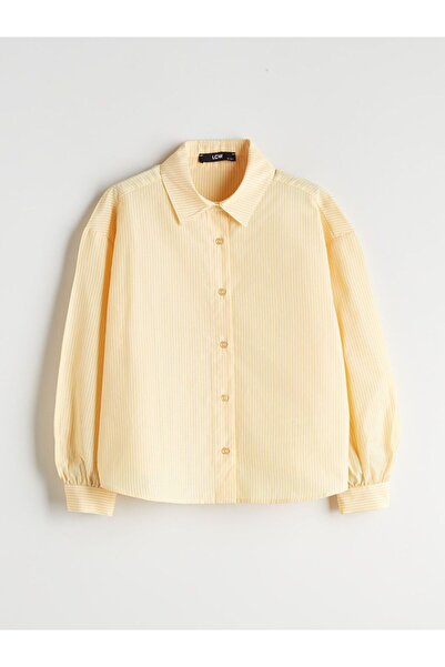 LC Waikiki LCW Kids Basic Uzun Kollu Kız Çocuk Gömlek