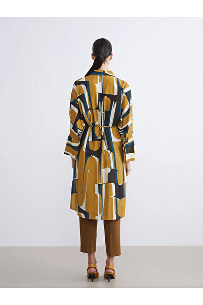 LC Waikiki Green Patterned Oversize Women's Shirt Tunic