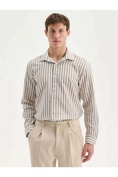 LC Waikiki Regular Fit Long Sleeve Striped Men's Shirt