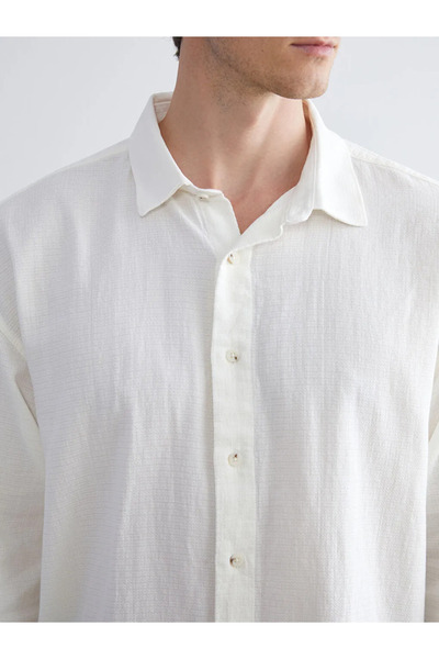 LC Waikiki Comfortable Fit Long Sleeve Dobby Men's Shirt