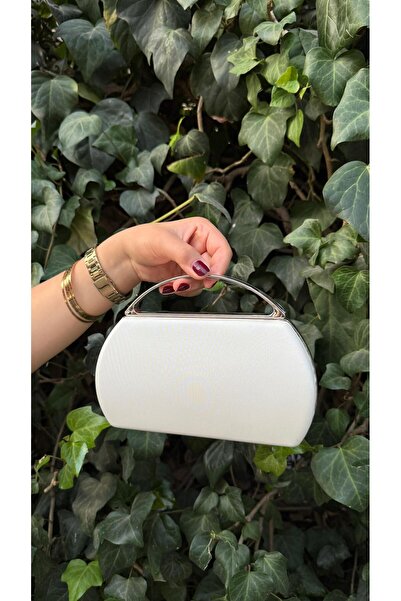 BRAVE BAG Ekru Color Silver Detailled Evening Dress Bag-03