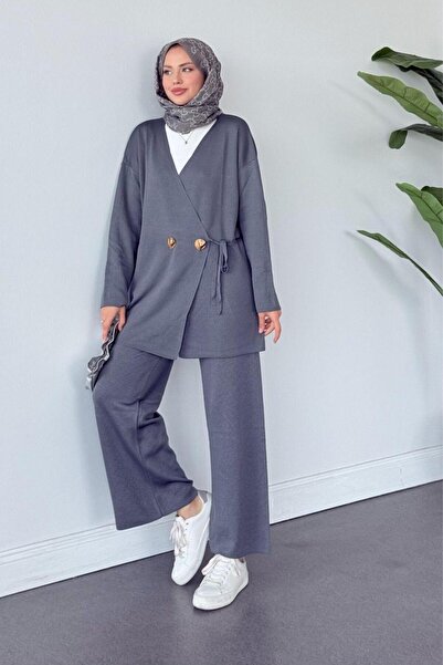 Şulemoda Giyim Lyon Merserize Takım Füme