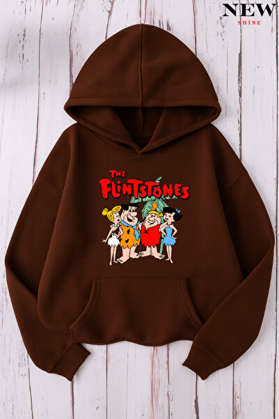 New Shine سويت شيرت مطبوع عليه فلينتستونز