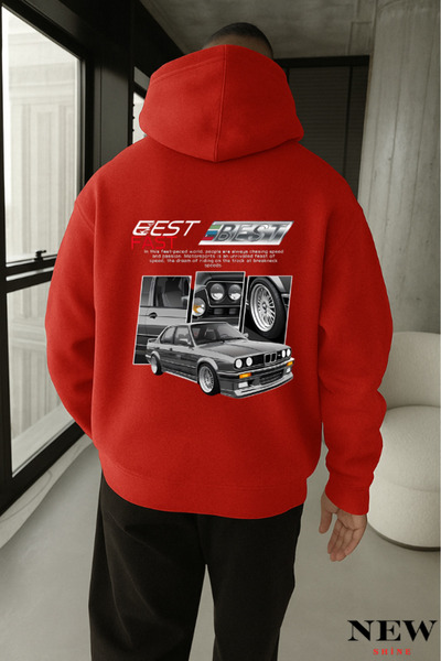 New Shine سويت شيرت بطبعة سيارة