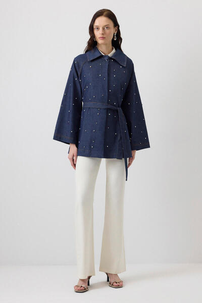 Touché Privé Stone Embroidered Oversize Jacket