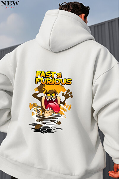 New Shine سويت شيرت مطبوع عليه Fast Furious