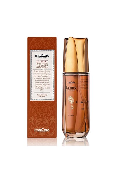 Maxcare سيروم الشعر الفاخر بزيت الأرغان 60 مل - زيت مغربي عضوي لإصلاح الشعر والتحكم في التجعد وترطيبه