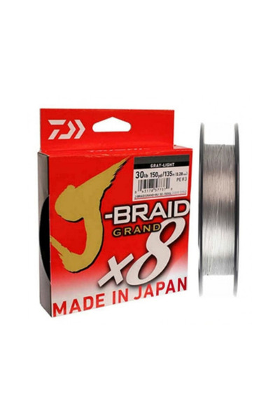 daiwa J-Braid Grand 135mt 0.13mm 8X Gray Light İp Misina