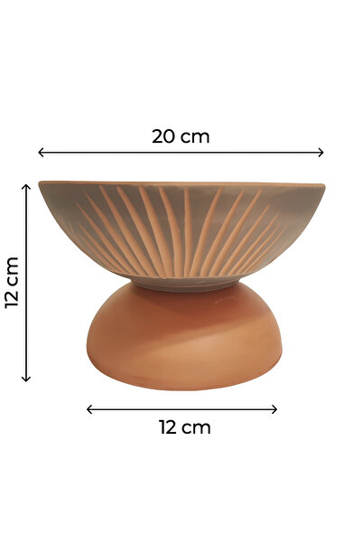 çömlek diyarı Rustic Footed Medium Bowl
