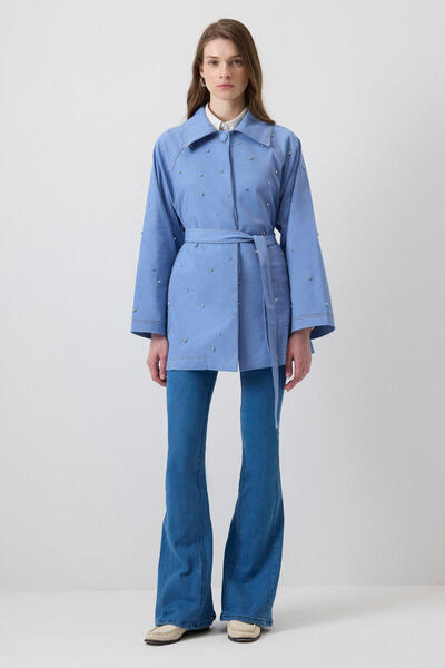 Touché Privé Stone Embroidered Oversize Jacket