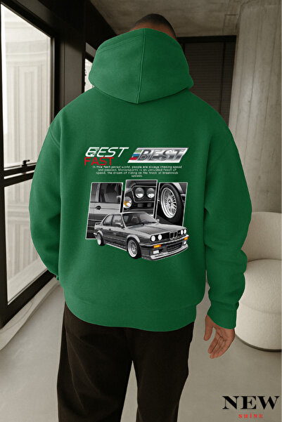 New Shine سويت شيرت بطبعة سيارة