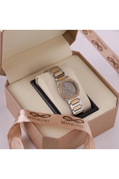 marblino Women's Watch with Silver Bracelet by
