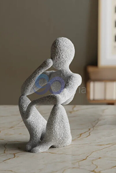 3DOria Düşünen Adam Heykel & Biblo & Art & Dekor 14 CM