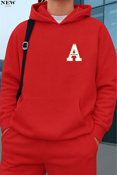 New Shine سويت شيرت مطبوع عليه حرف A