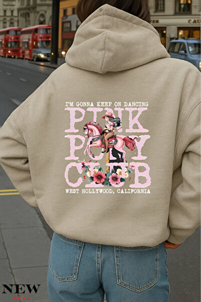 New Shine Φούτερ με στάμπα Pink Pony Club