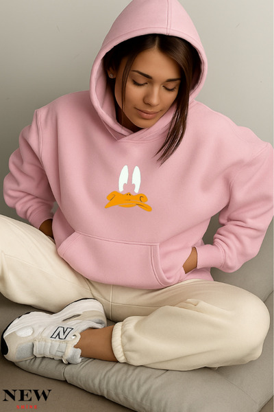 New Shine Суитшърт с принт на патица