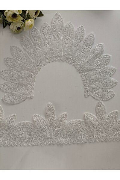 dantelci Krem Renk 11 Metre +2 Aplik Dantel