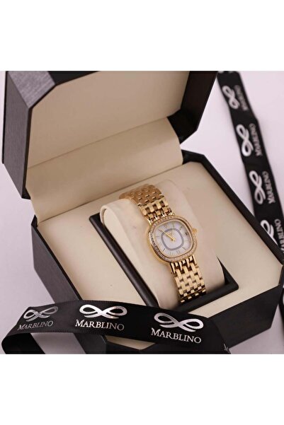marblino Lorina - Women's Stainless Steel Watch with Gold Strap