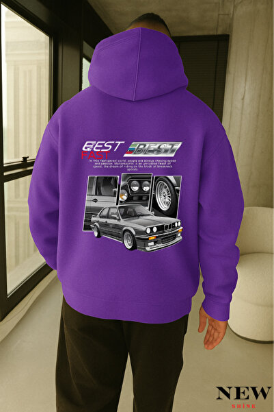 New Shine سويت شيرت بطبعة سيارة