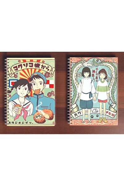 nihonwosekai Ghibli Studio Totoro Escape from the Land of the Dead Kiki Anime 2 Pcs Spiral Notebook 50 Sheets