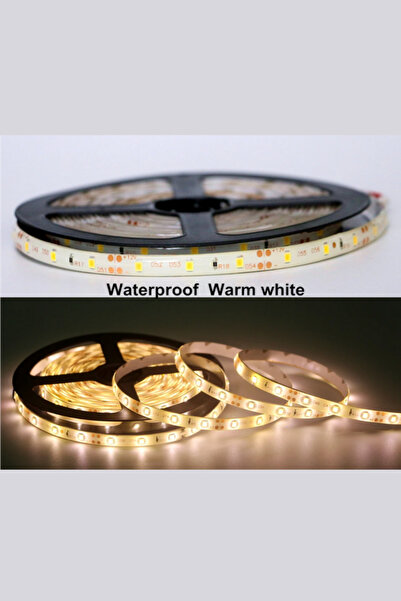 DEMİRLED 12 Volt 5050 Dış Mekan Şerit Led 3 Çipli Gün Işığı Metrede 60 Led IP65 (5 Metre)