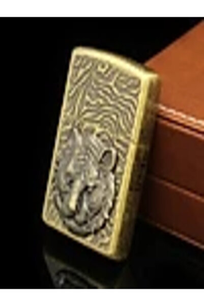 HK GİFT SHOP Zorro Z9839B Güzel Aslan Desenli Benzin Çakmak Kutusu