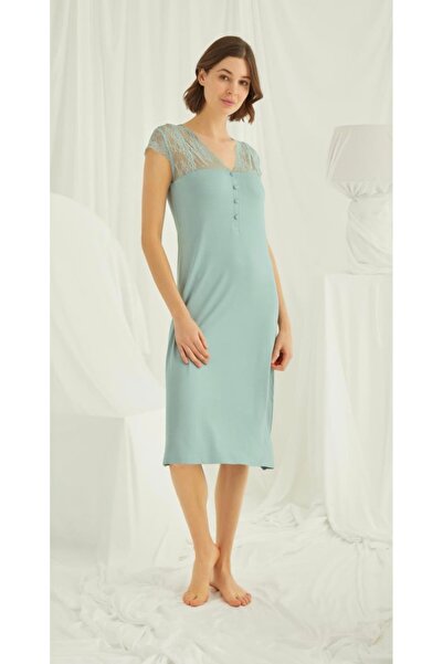 NightLove فستان نوم موناميس دانتيل بأزرار في الأمام 18463