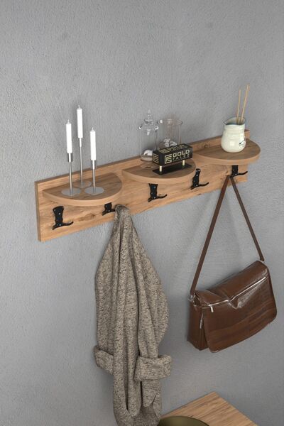 Kanonik Education Askılık Duvar Elbise Askılığı Portmanto 80 Cm Atlantik çam