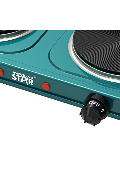 WINNINGSTAR ويننج ستار سطح كهربائي, عدد 2 عين , 5 مستويات ,مؤقت, حماية من السخونة الزائدة , 1000 واط ,م/ ST-9638