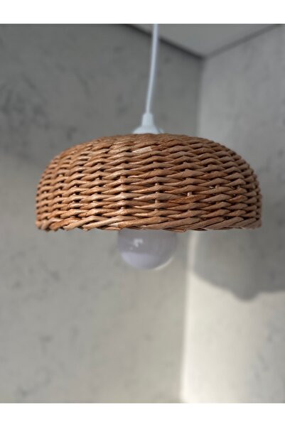 MİESSA Mutfak balkon rustik tarz avize, bohem hasır avize