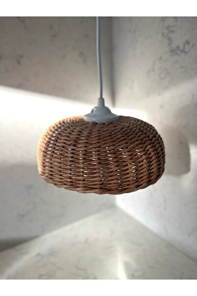 MİESSA Mutfak balkon rustik tarz avize, bohem hasır avize