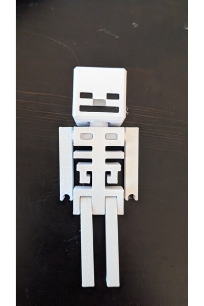 FigürDizayn Minecraft Beyaz Skeleton İskelet Hareketli Eklemli Figür